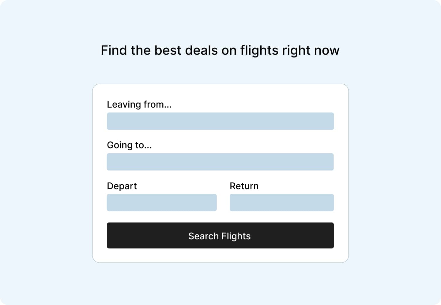 Flight Booking Service UI design